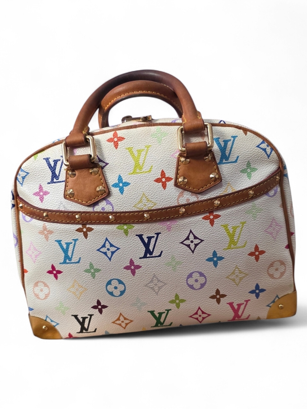 Louis Vuitton Multicolor Trouville White Monogram Bag | Authentic | Vintage - Picture 2 of 14